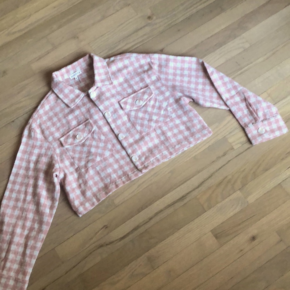 Mimosa Cropped Plaid Shacket